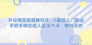 开设淘宝逛逛新玩法,0基础入门副业,手把手带你进入蓝海市场,赚钱无忧-网创星球