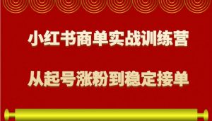 小红书商单实战训练营,从0到1教你如何变现,从起号涨粉到稳定接单,适合新手-网创星球
