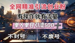 全网独家引流创业粉,有操作就有流量,单人单日引流500+,不封号、不费号-网创星球