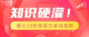 知识硬灌,1分钟教会你,利用AI制作爆火10秒钟记一个英文单词视频-网创星球