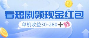 看短剧领收益，单机收益30-280+，可矩阵可多开，实现看剧收益双不误-网创星球