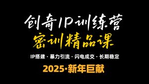 2025年“知识付费IP训练营”小白避坑年赚百万,暴力引流,闪电成交-网创星球