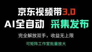 京东视频带货3.0，Ai全自动采集＋自动发布，完全解放双手，收入无上限…-网创星球