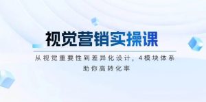 视觉营销实操课, 从视觉重要性到差异化设计, 4模块体系, 助你高转化率-网创星球