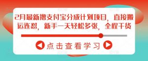 2月最新撸支付宝分成计划项目,直接搬运连怼,新手一天轻松多张,全程干货-网创星球
