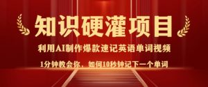 知识硬灌,10秒钟让你记住一个单词,3分钟一个视频,日入多张不是梦-网创星球