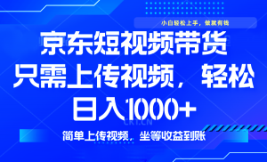 最新风口，京东短视频带货，只需上传视频，轻松日入1000+，无需剪辑，…-网创星球