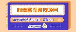 问卷答题赚钱项目,新手小白也能操作,每天复制粘贴2小时,收益50+-网创星球