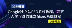 Google独立站SEO系统教程,四万人学习过的独立站seo系统教程-网创星球
