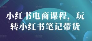 小红书电商课程,玩转小红书笔记带货-网创星球