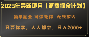 2025年最新项目【派费掘金计划】操作简单,日入2000+-网创星球