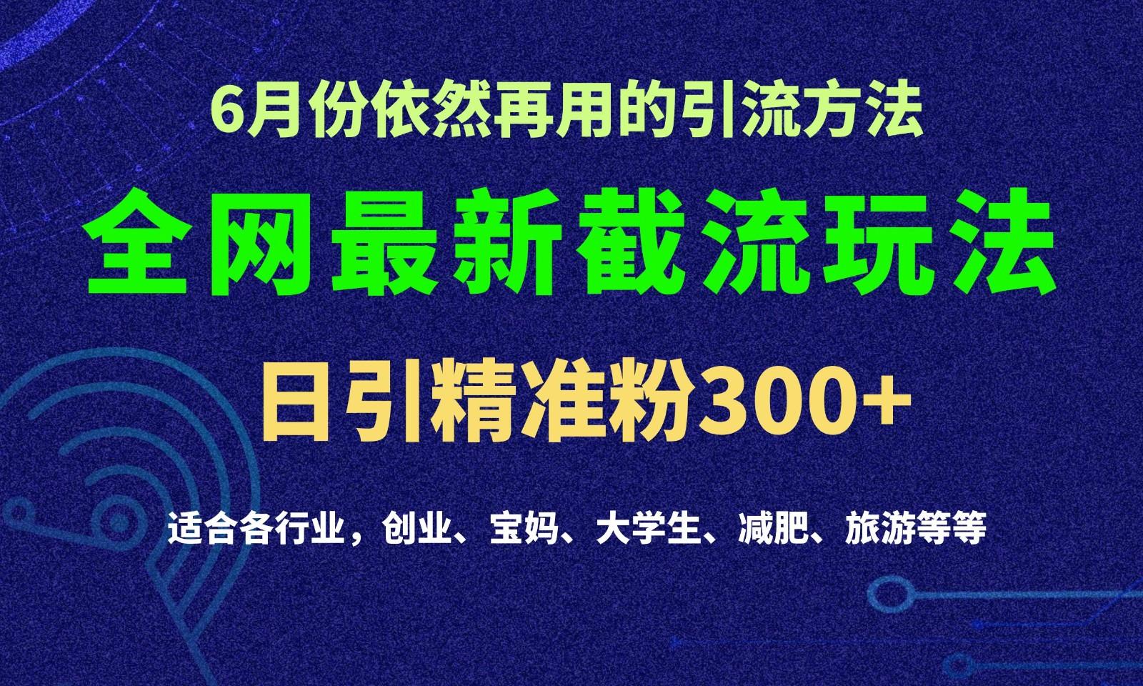 2024全网最新截留玩法,每日引流突破300+-网创星球